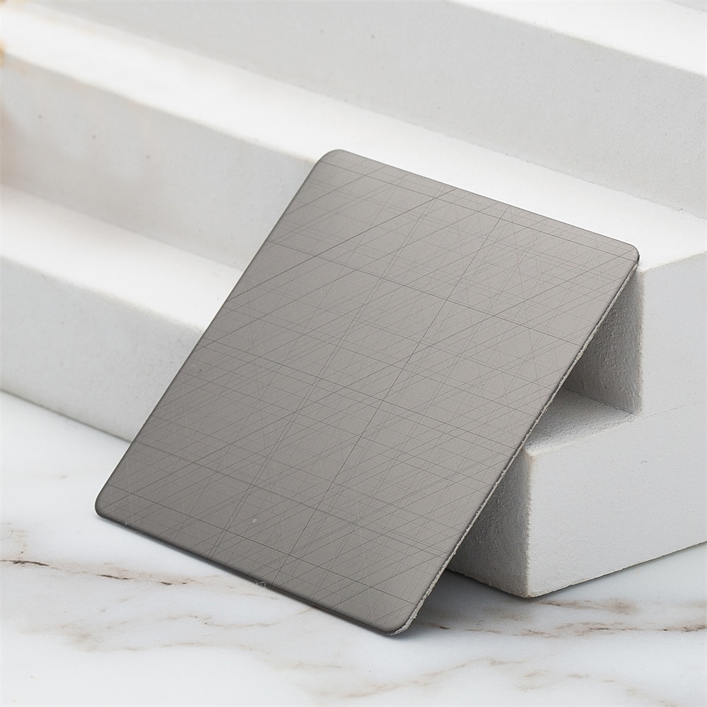 Crosshatch Grey Steel Stainless Steel Panel(JLH-2115)