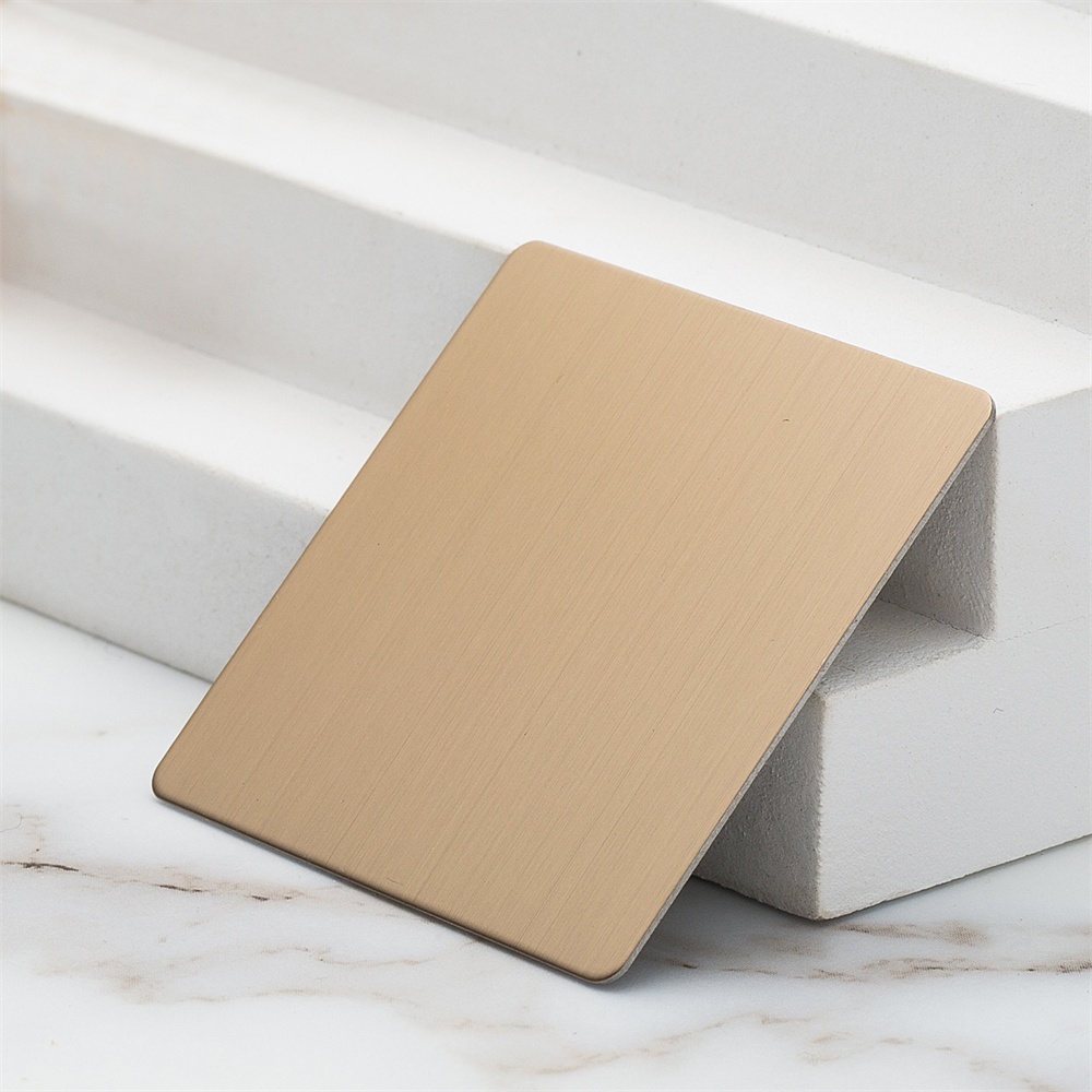 Hairline Bronze Gold Decorative Stainless Steel Sheets(JLH-2118)