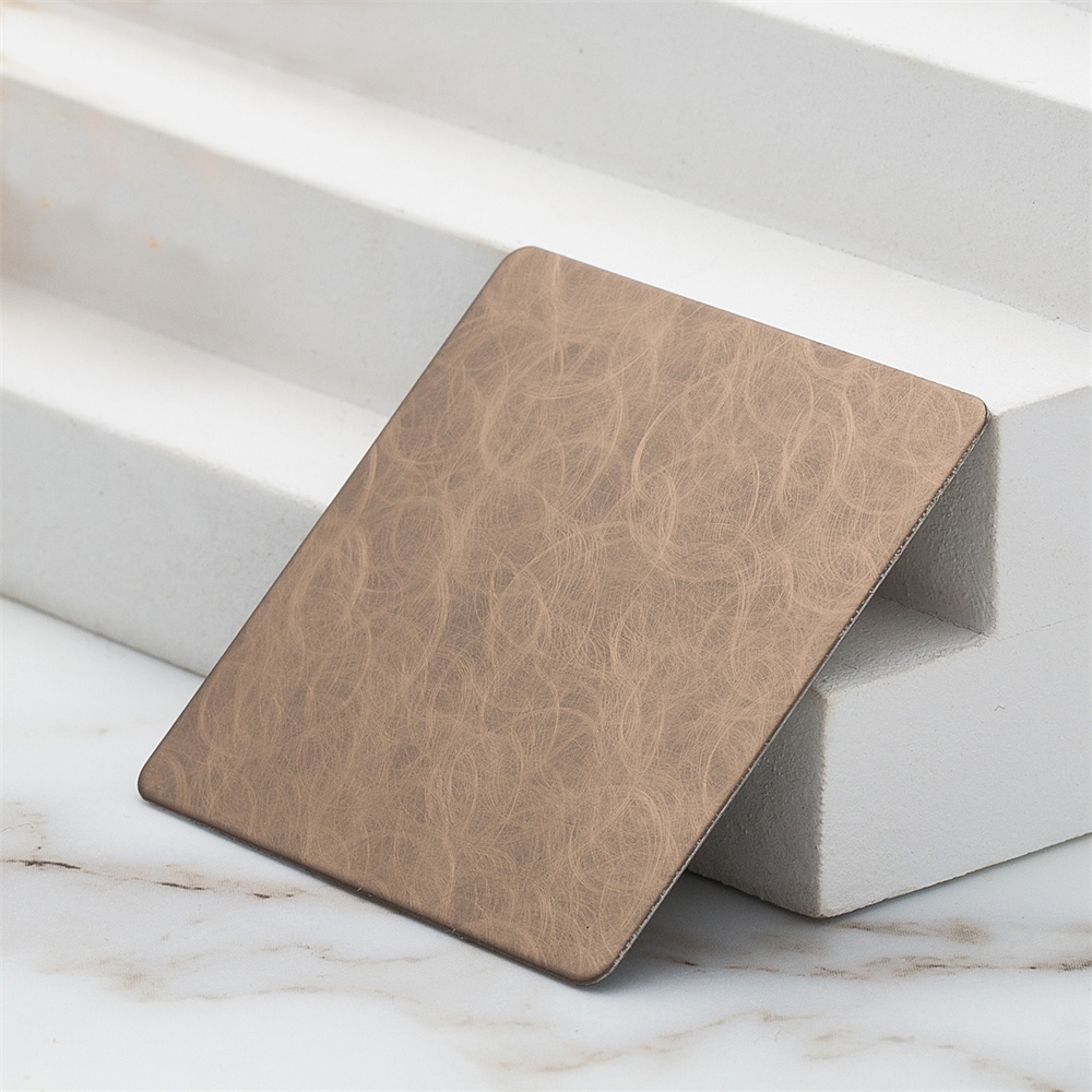 Spiral Grain Elegant Gold Stainless Steel Plate(JLH-2124)