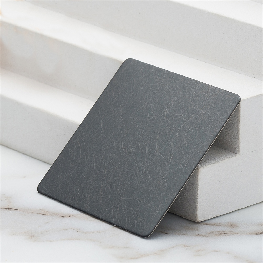 Random Grain Black Titanium Stainless Steel Plate(JLH-2131)