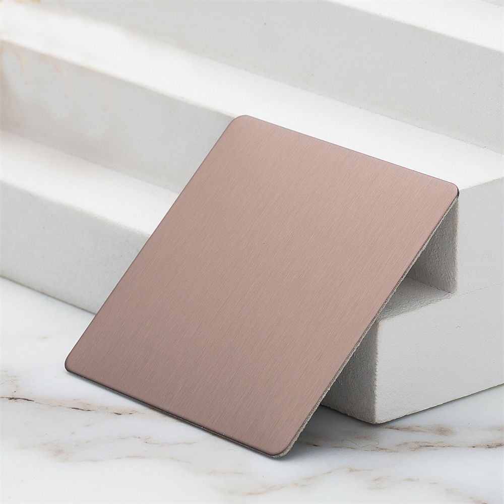 Brushed Brown Decorative Stainless Steel Sheets(JLH-2138）