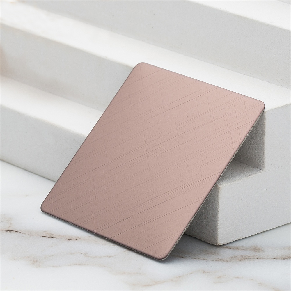 Crosshatch Satin Brown Stainless Steel Panel(JLH-2140)