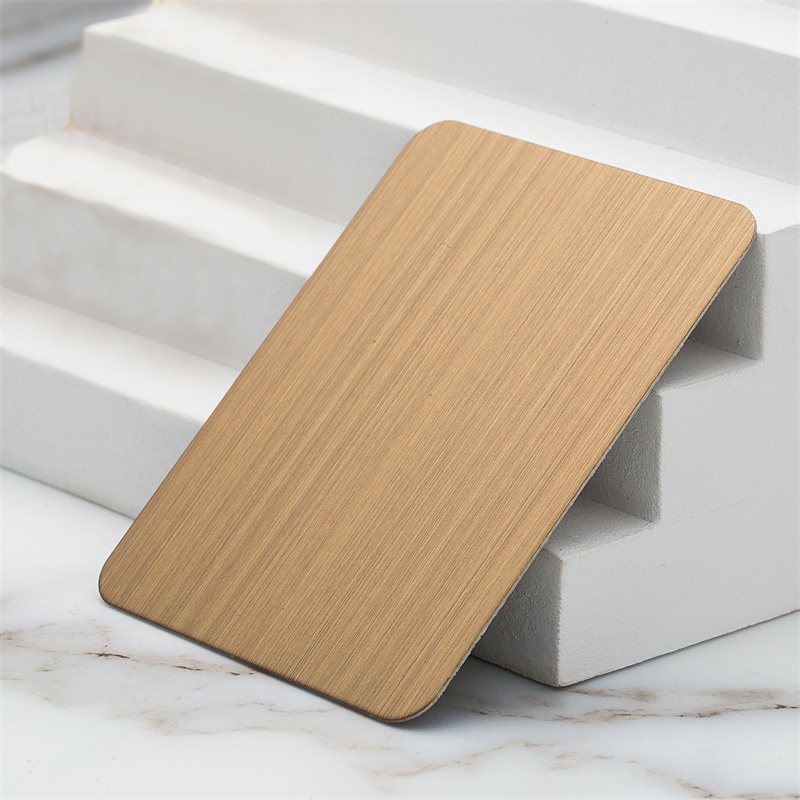 Hand Brushed Antique Brass Matte Stainless Steel Plate(JLH-2149)