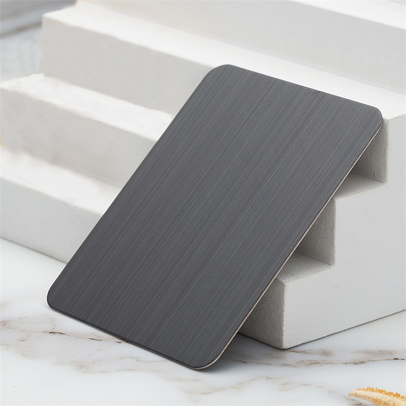 Hand Brushed Black Antique Bronze Matte Stainless Steel Plate(JLH-2151)