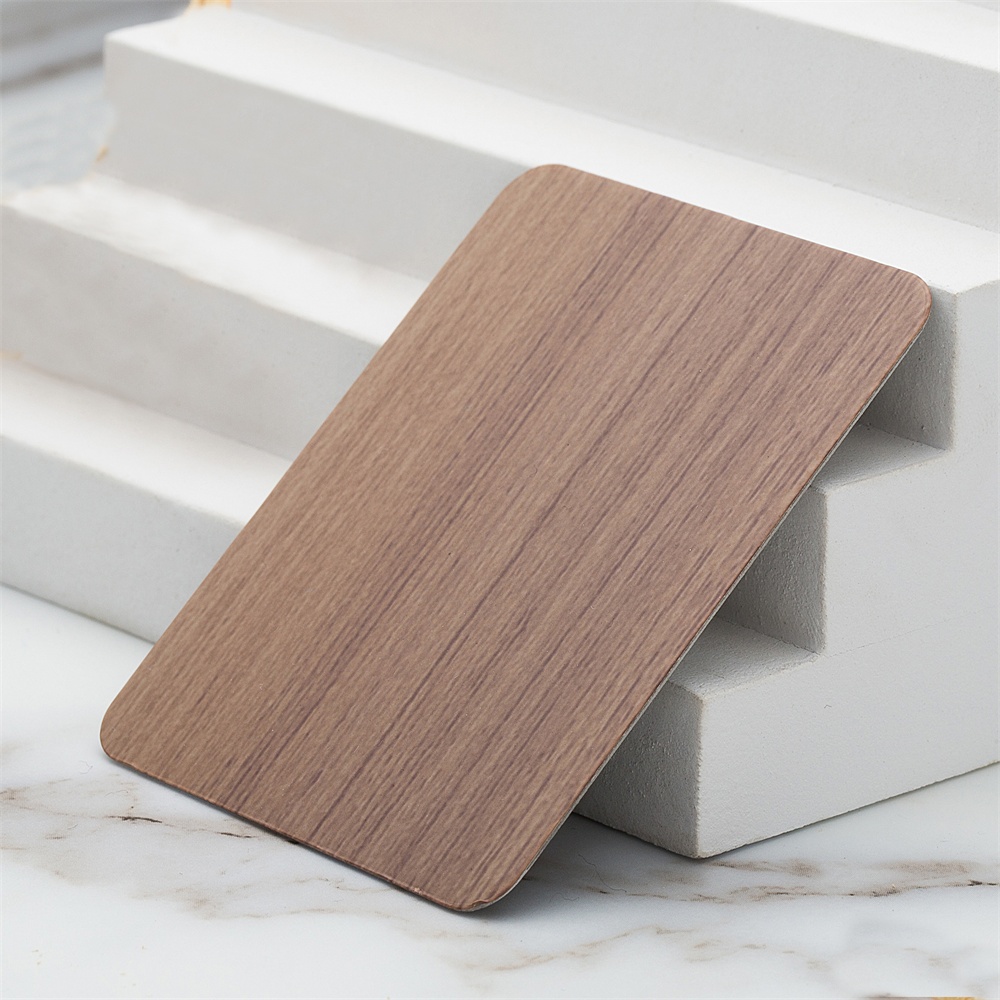 Thermal transfer wood grain stainless steel plate(JLH-2168)