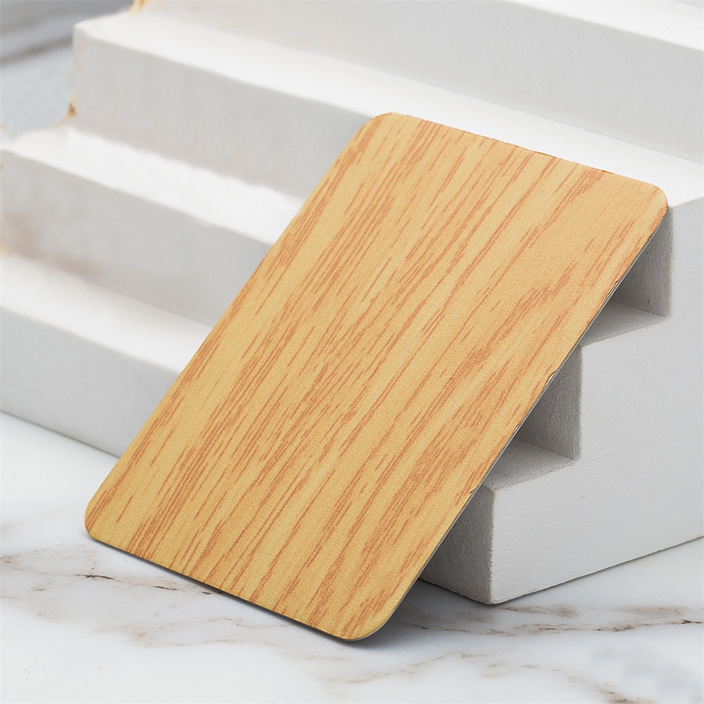 Thermal transfer wood grain stainless steel plate(JLH-2170)
