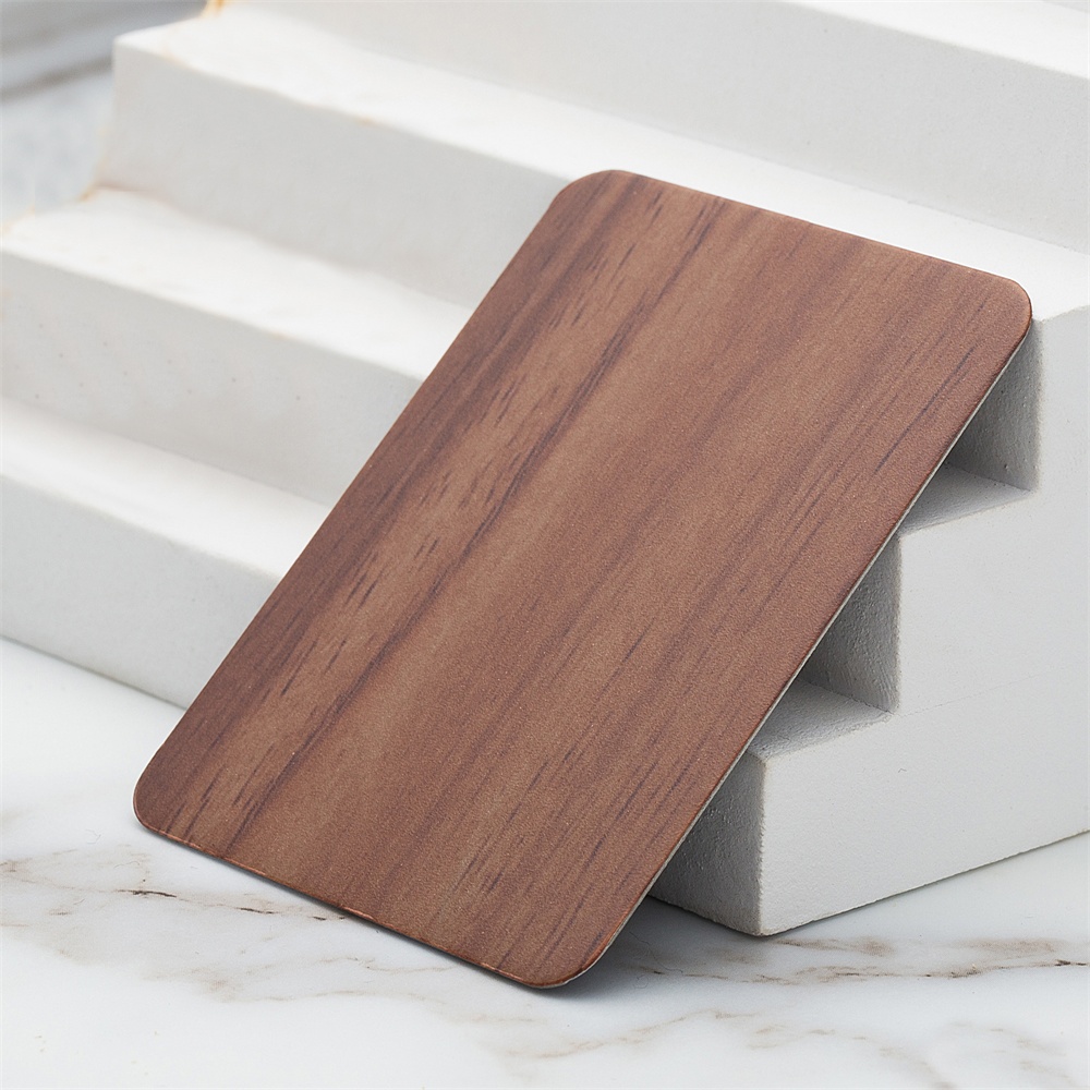 Thermal transfer wood grain stainless steel plate(JLH-2171)