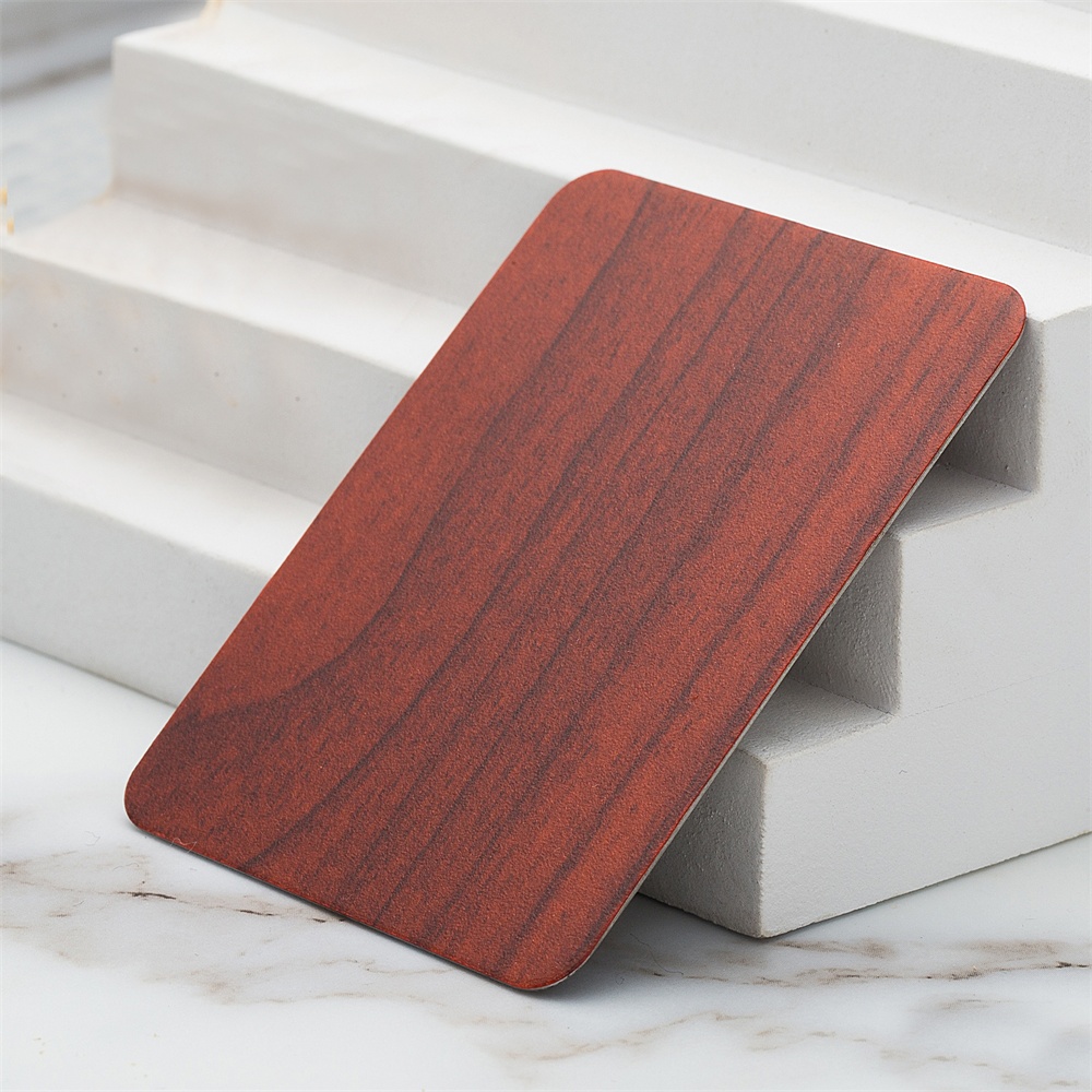Thermal transfer wood grain stainless steel plate(JLH-2174)