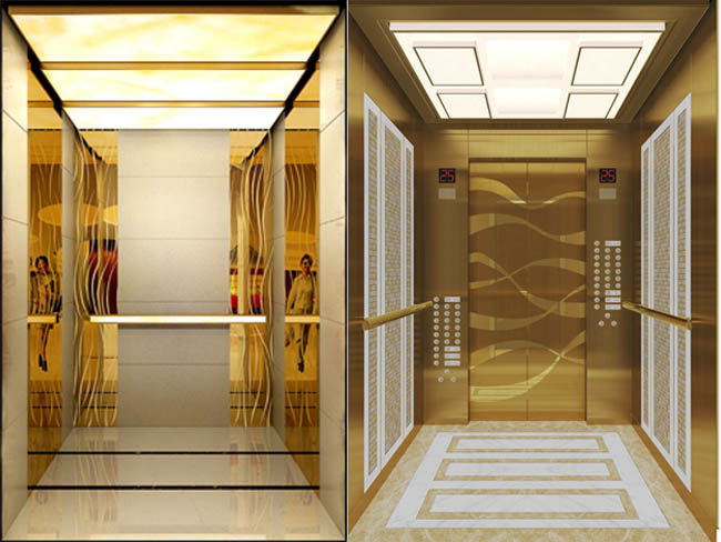 Elevator decoration newcomer - colored stainless steel elevator decorative panels